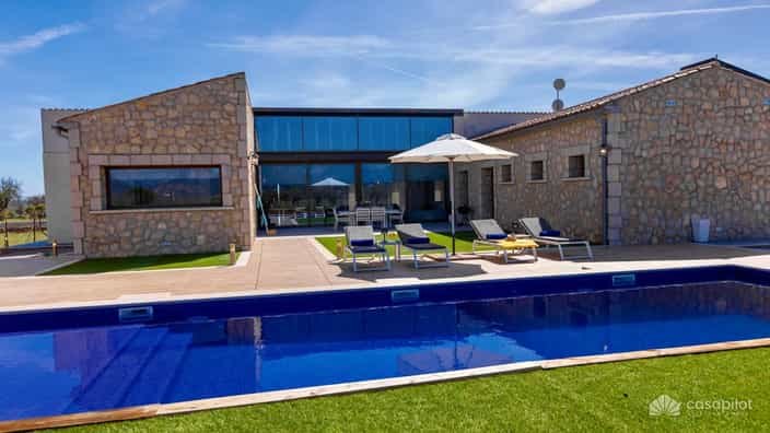 Villa Binissalem mit Pool und Bergblick